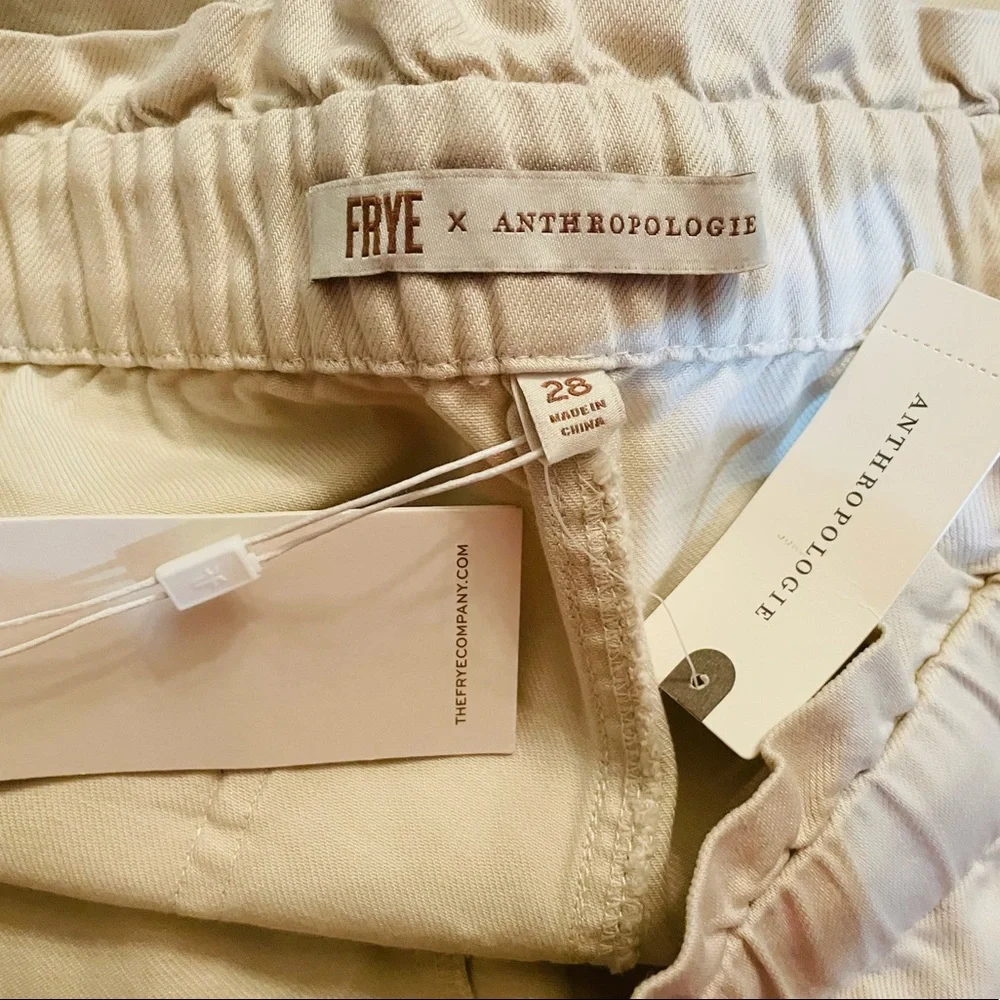 NWT FRYE ANTHROPOLOGIE Pascale Paperbag-Waisted Shorts Size 28